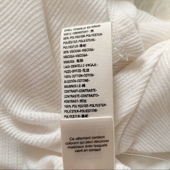 Free People Lola Lace Trim V-neck Top Size XS - Picture 8 of 8